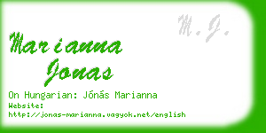 marianna jonas business card